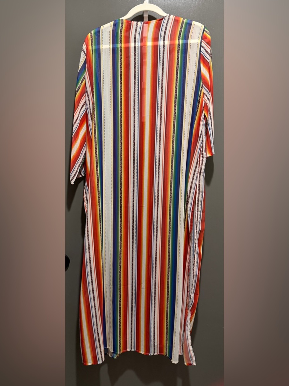 Colorful Striped Duster Kimono